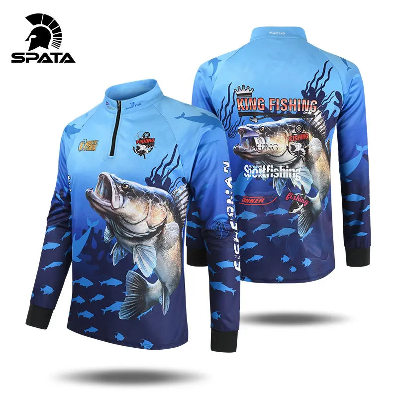 2025 SPATA Outdoor Sports Fishing Shirts Anti-UV Fishing Jersey Sunscreen Breathable Moisture-wicking Quick Dry FIshing Clothing