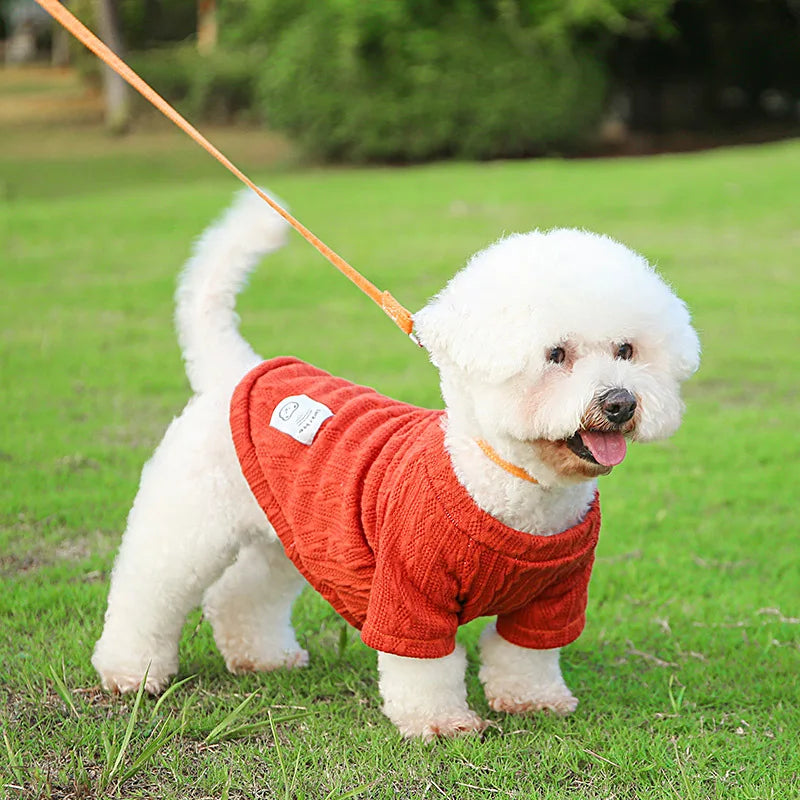 Breathable Small Dog Hoodie Elastic Four Seasons Warm Dog Sweater Comfortable Handsome Pet Dog Clothing