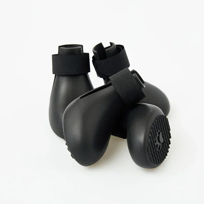 4Pcs Waterproof Pet Cat Rainshoes Anti-slip Silicone Pet Dog Rain Boots Outdoor Rubber Boot For Small Medium Large Dogs Cats - My Store