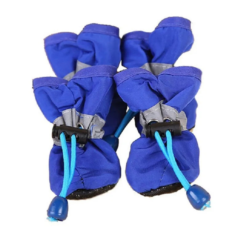 4pcs/set Waterproof Pet Dog Shoes Chihuahua Anti-slip Rain Boots Footwear For Small Cats Dogs Puppy Dog Pet Booties - My Store