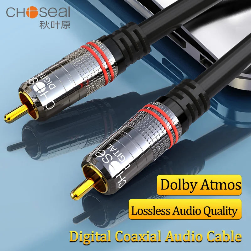 CHOSEAL Coaxial Digital Audio Cable Subwoofer Cable RCA Male to Male HiFi 5.1 SPDIF Stereo Audio Cable for Home Theater TV