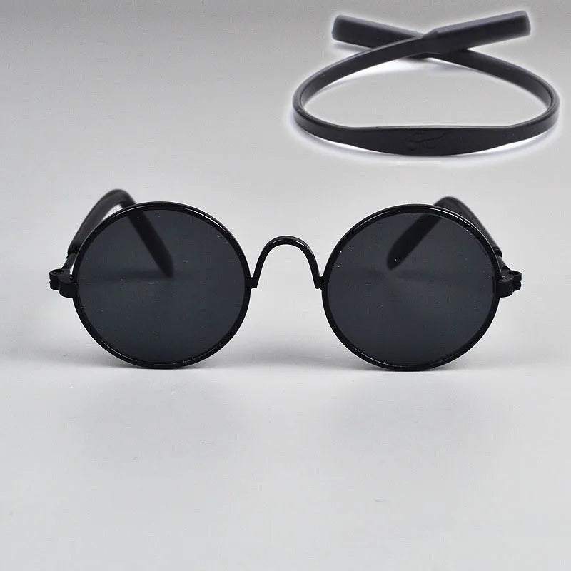 Anti-slip Cat Sunglasses Pet Accessories Small Dog Sun Glasses Classic Retro Circular Glasses for Kitten Photos Props Cosplay