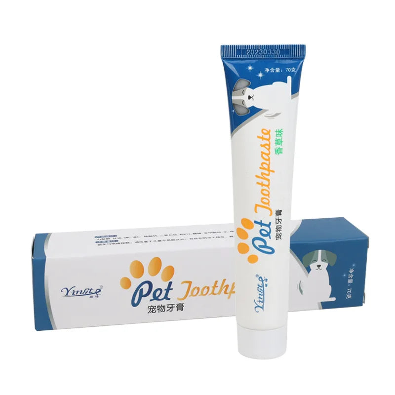Dog Healthy Edible Toothpaste Small Dog Cats Mouth And Teeth Cleaning And Care Supplies Vanilla And Beef 2 Taste Pet Accessories