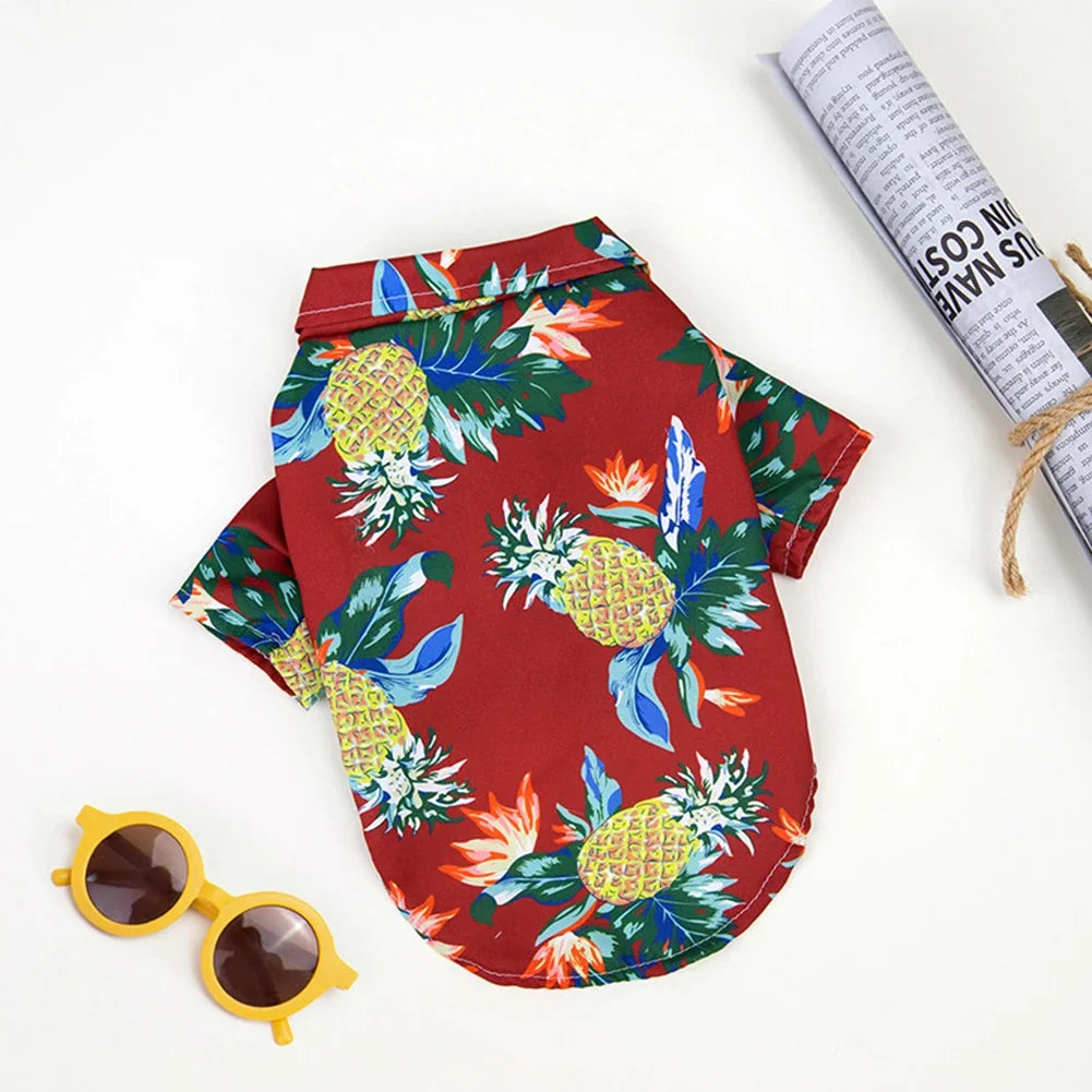 XL-5XL Hawaii Style Cute Summer T-shirts Comfortable Printed Pet Shirt For Medium Large Dog Puppy Pet Clothes Pet Products
