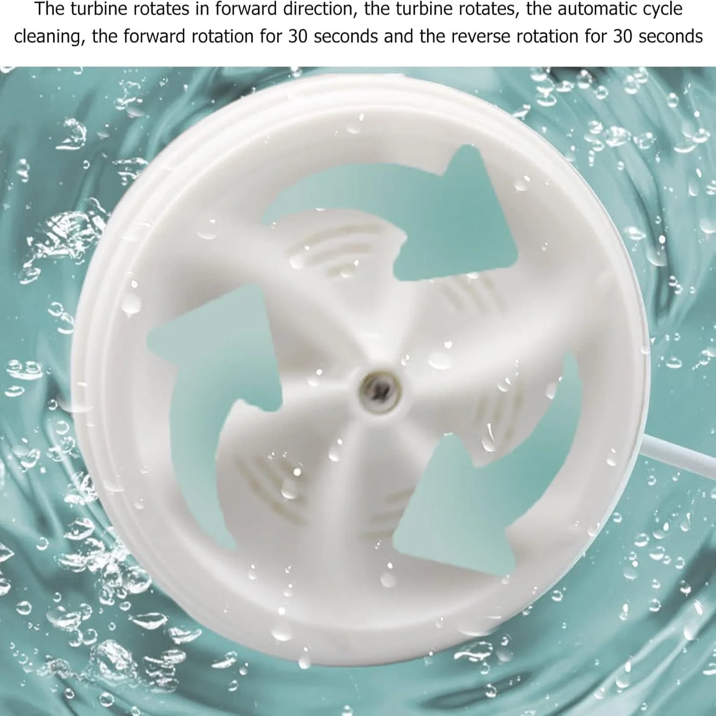 Mini Laundry Washing Machine, Portable Ultrasonic Turbine Washer Small Automatic Cleaning Washer with Fixed Suction Cup for Stu