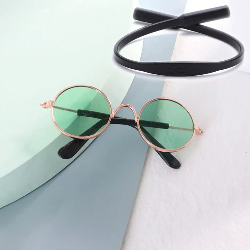 Anti-slip Cat Sunglasses Pet Accessories Small Dog Sun Glasses Classic Retro Circular Glasses for Kitten Photos Props Cosplay