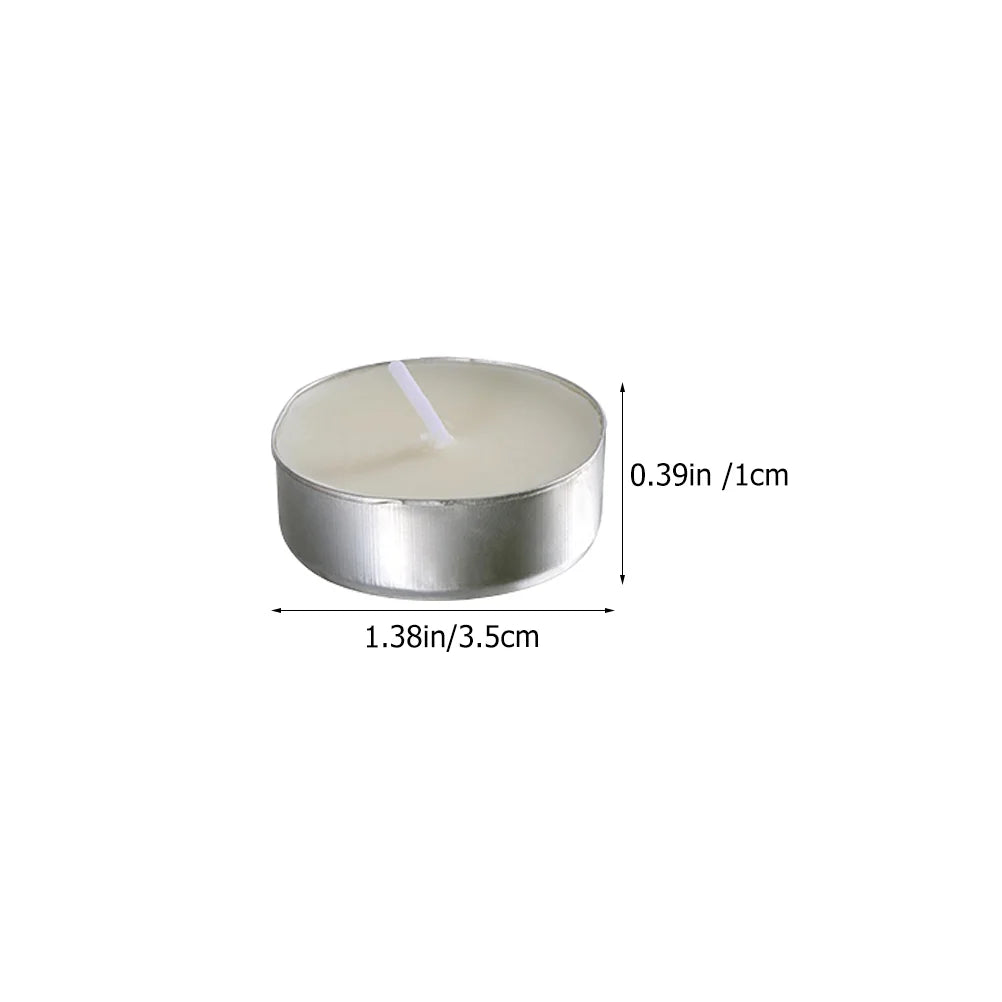 50Pcs Scented Lights Vanilla Round Small Household Romantic Smokeless Candles for Tealight Candles Wedding Home Decor