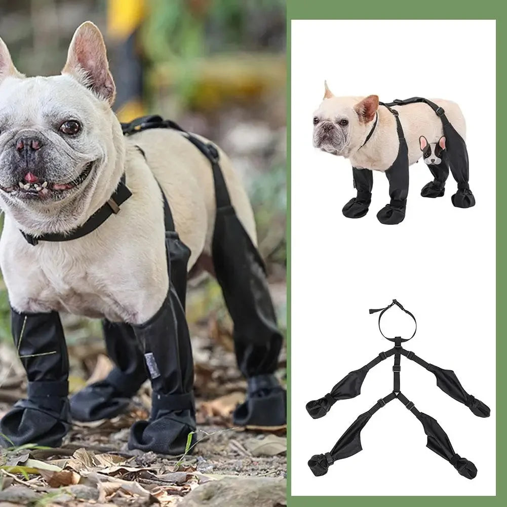 Dog Shoes Waterproof Summer Adjustable Boots Rain Day Pet Breathable Shoes For Outdoor Walking Soft French Bulldog Paws protect - My Store