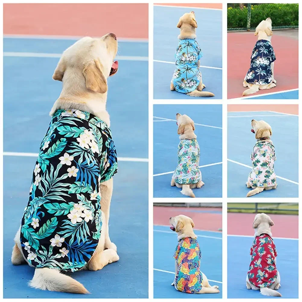 XL-5XL Hawaii Style Cute Summer T-shirts Comfortable Printed Pet Shirt For Medium Large Dog Puppy Pet Clothes Pet Products