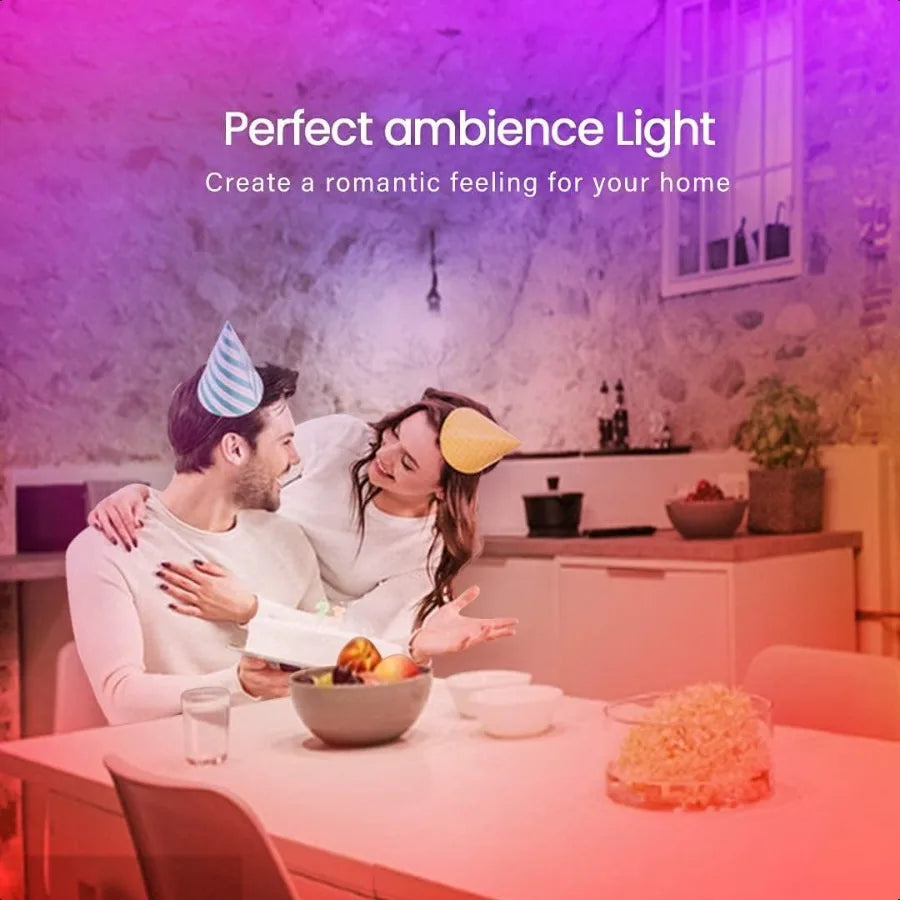 LED Strip Lights 100ft Rope Lights Bluetooth APP Control Color Changing RGB Strip Sync with Music para Cuarto for Bedroom Home
