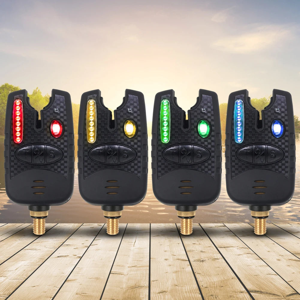 LED Fishing Bait Alarm Low Battery Alert Function Fishing Bite Indicator Illuminated 20S Carp Fishing Bite Sound Alert Sensitive