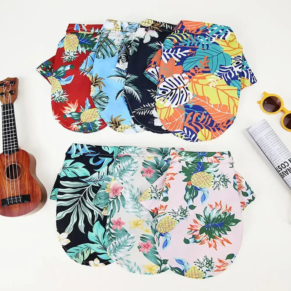 XL-5XL Hawaii Style Cute Summer T-shirts Comfortable Printed Pet Shirt For Medium Large Dog Puppy Pet Clothes Pet Products