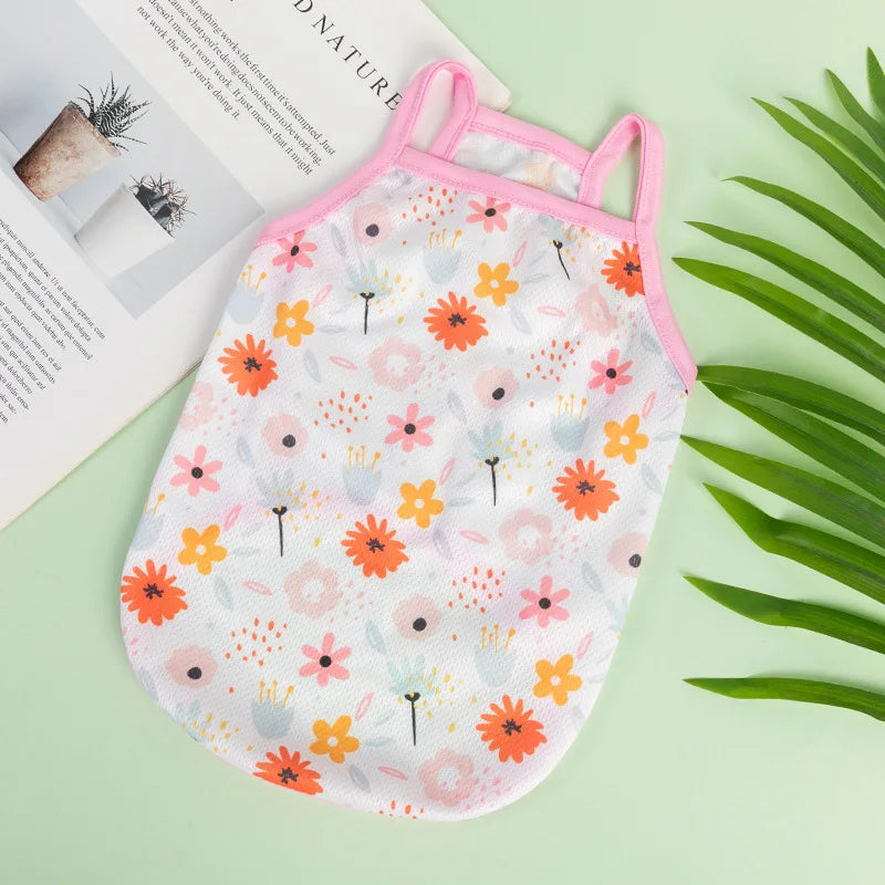 XS-XXL Ultra Thin Dog Cooling Vest Breathable Clothes Pet Clothes for Small Dogs Cute Fruit Print Summer Puppy Cat Cheap T-shirt - My Store