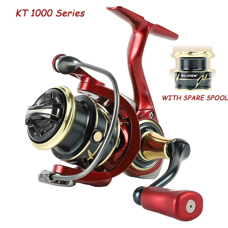 D1 Fishing Spinning Reel 6KG Max Drag Power 1000-2000 Series Metal Fishing Reel 5+1 Ball Bearings Saltwater Fishing Tackle