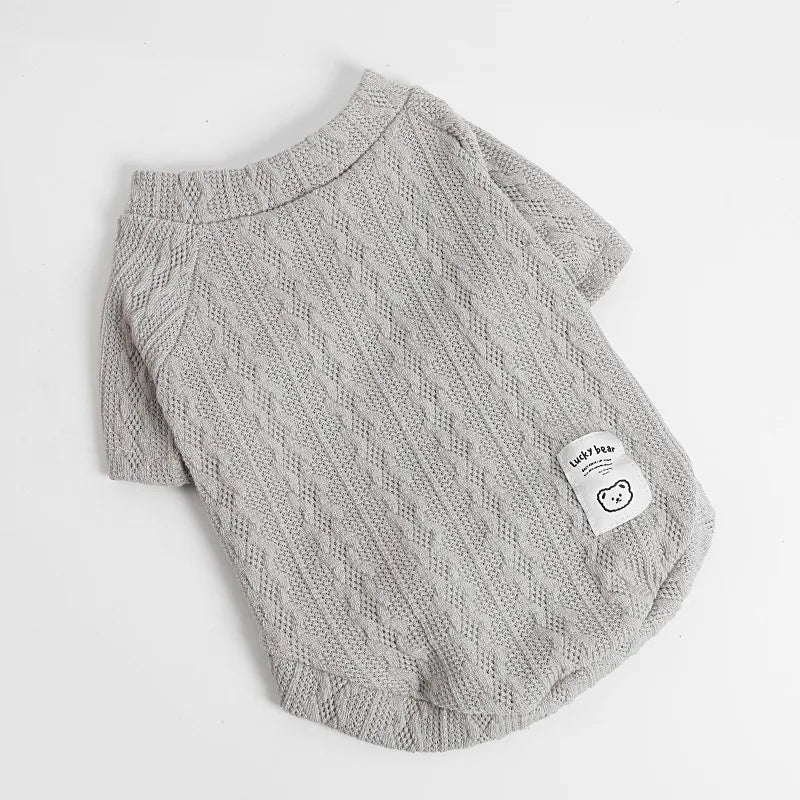 Breathable Small Dog Hoodie Elastic Four Seasons Warm Dog Sweater Comfortable Handsome Pet Dog Clothing