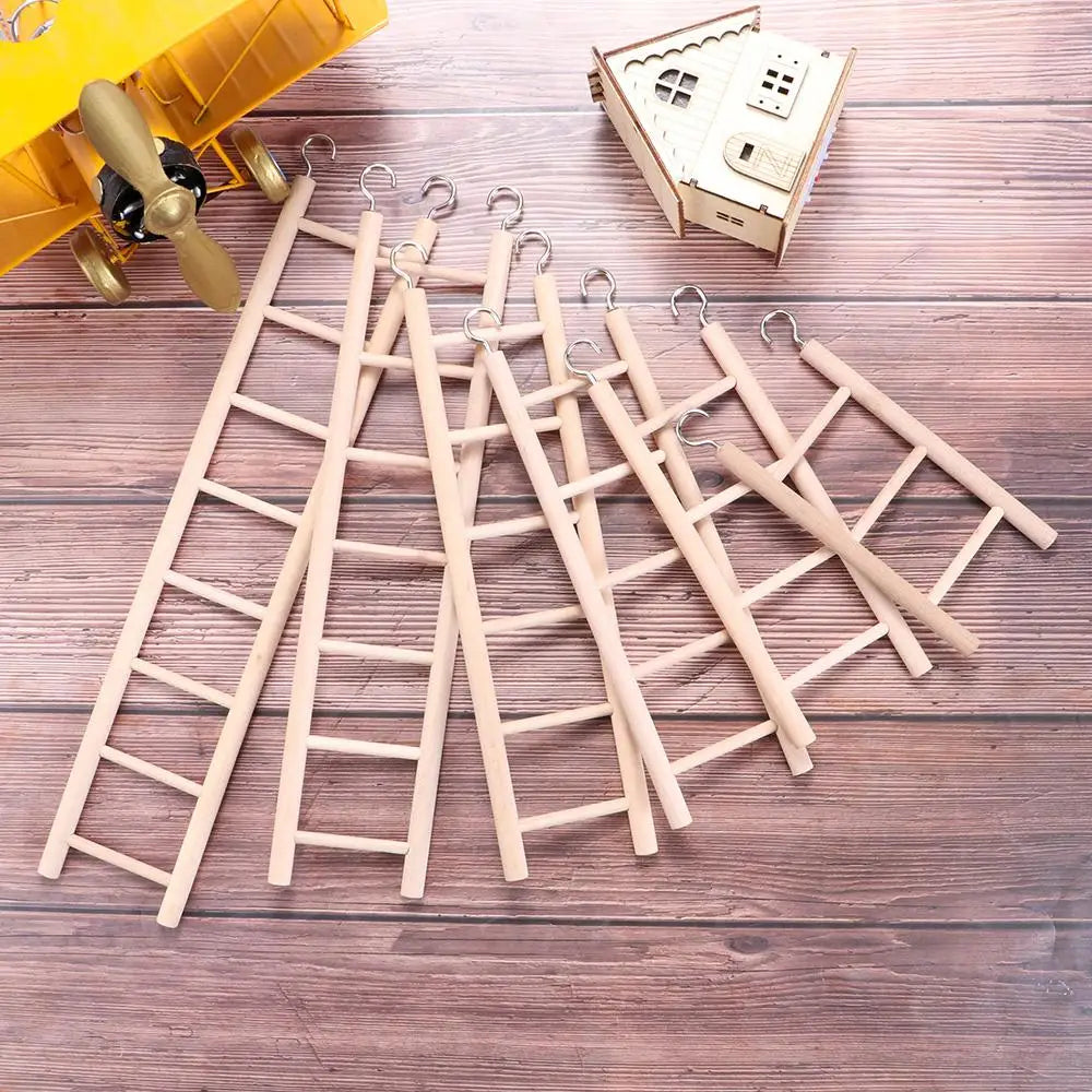 New Wooden Ladder Swing Scratcher Climbing Ladder Hamsters Parrot Toys Pet Supplies