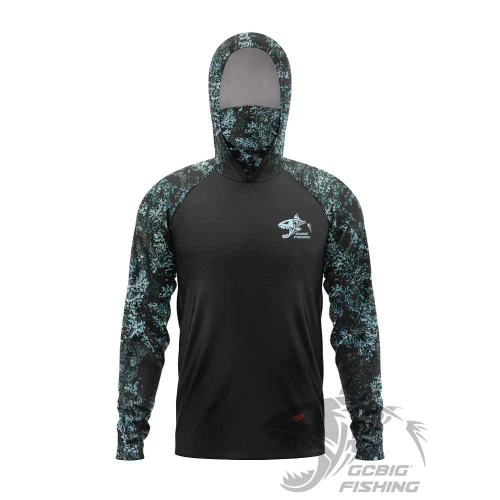 Huk Fishing Hoodie T-shirts Men Long Sleeve Protection Hoodies Face Mask Apparel Hunting Sea Fishing jersey de pesca para hombre