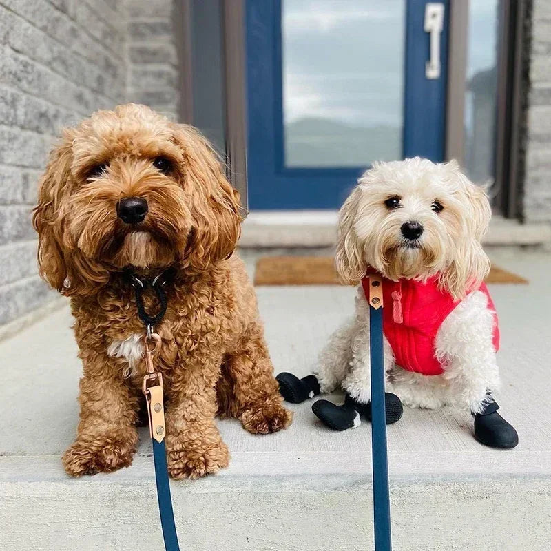 4Pcs Waterproof Pet Cat Rainshoes Anti-slip Silicone Pet Dog Rain Boots Outdoor Rubber Boot For Small Medium Large Dogs Cats - My Store