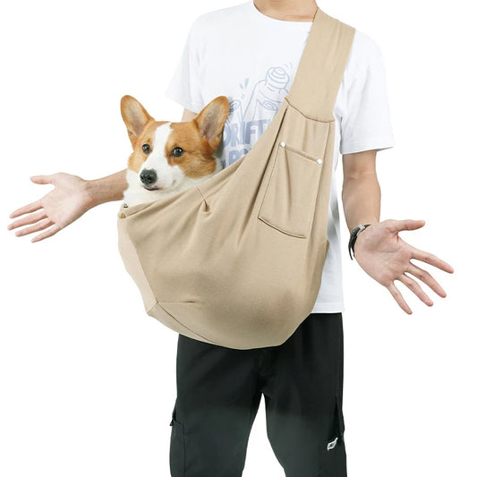 Portable Pet Shoulder Bag Phone Pocket Outdoor Shoulder Bags Carrier Cat Puppy Sling Carrier Bag Pet Carrying Supplies