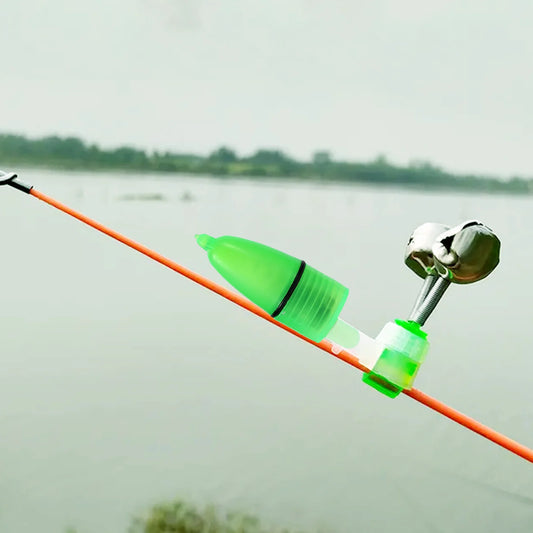 20 Pcs Green Led Fishing Bell Light Night Luminous Float Alarm Fishing Tools Fishing Rod Bite Indicator Accessories Bright Fish