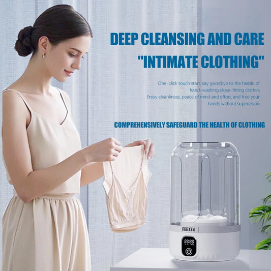 2025 wireless mini digital washing machine, rechargeable portable intelligent small underwear and sock specific washing cup 1.5L