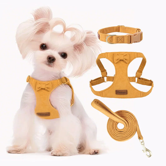 1 Puppy Harness Leash Set for Small Medium Dog Cat Vest Breathable Pet Chest Strap French Bulldog Chihuahua Poodle Pet Supplies