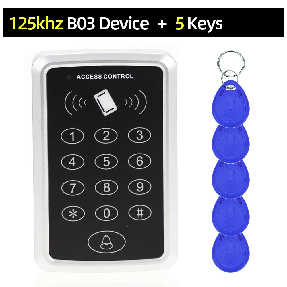 5YOA 125KHz RFID Access Control Keypad EM Card Reader Door Access Control System Door Lock Opener Keyboard System