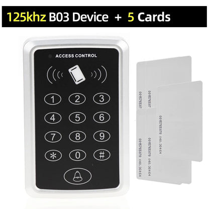 5YOA 125KHz RFID Access Control Keypad EM Card Reader Door Access Control System Door Lock Opener Keyboard System