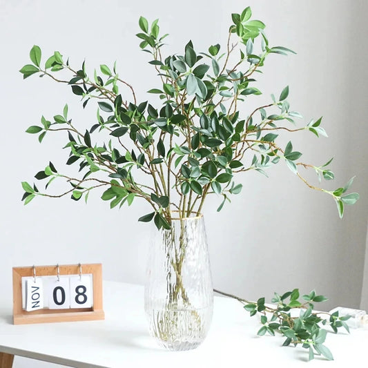 Artificial Plants Green Long Tree Branch Fake Flowers Living Room Home Decor Home Wedding Table Wall Decoration Photo Props