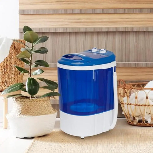 Portable Mini Washer Spinner Combo 5.7 lbs Compact Washing Machine Spin Cycle Basket Drain Hose RV Travel Laundry Solution High