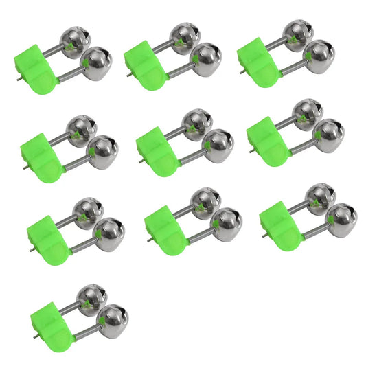 100pcs Double Bells Fishing Indicator Bait Alarm Loud Sound Alert Bell Clips Night Fishing Rod Bell Tackle Outdoor Fishing Bell