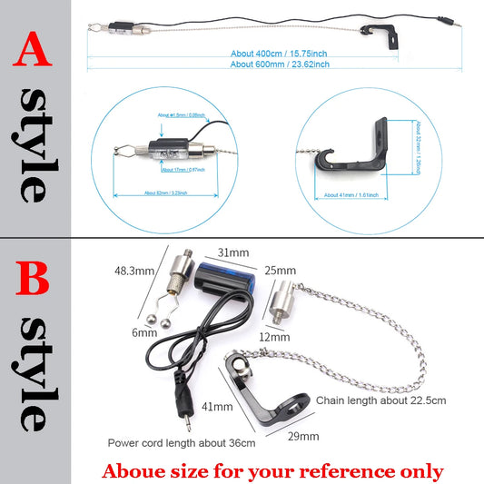 MNFT 1Pcs Iron Carp Fishing Bite Alarm Hanger Swinger LED Illuminated Indicator Durable Fish Tools Accessories fishing  Alarm