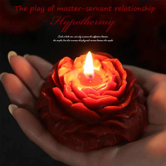 1 piece of 90g/3.17oz peony shaped low-temperature aromatherapy candle is perfect for couples to play SM style soy drip wax