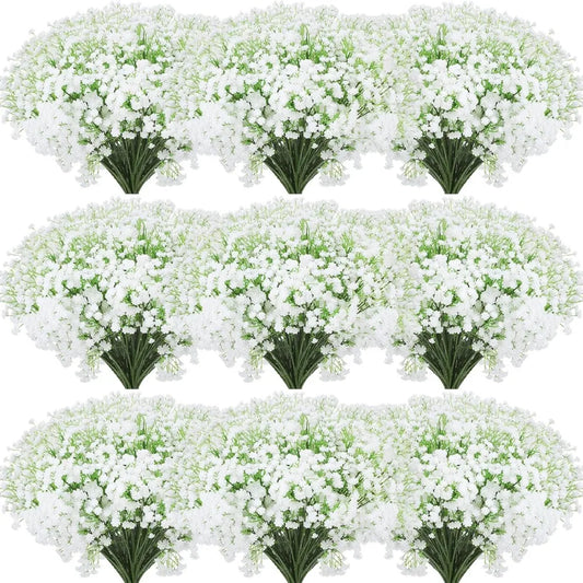 100 Pcs, 20.8 Inch Faux Gypsophila Flower DIY Floral Bouquets for Arrangement Wreath Wedding Party Deco, Artificial Flowers