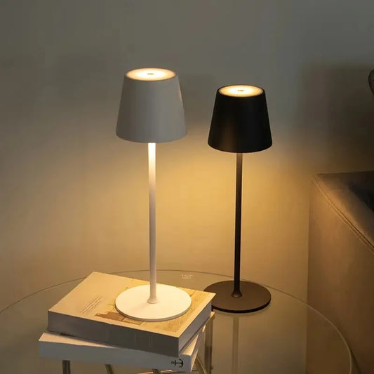 Nordic LED Table Lamp Rechargeable Touch Dimmable Desk Lamp bedroom decoration Home Dining Room Coffee Shop Simple Room Decor