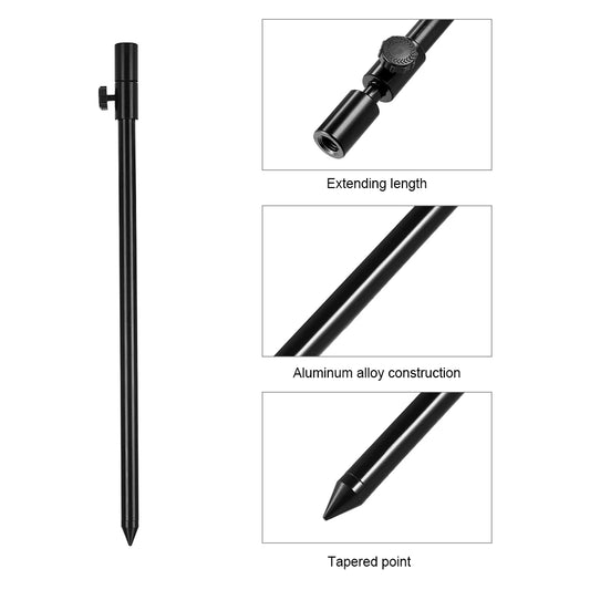 Coonor 34-56cm Extending Aluminum Alloy Fishing Bankstick Adjustable Carp Fishing Bank Stick Fishing Rod Pod Rest for Bite Alarm