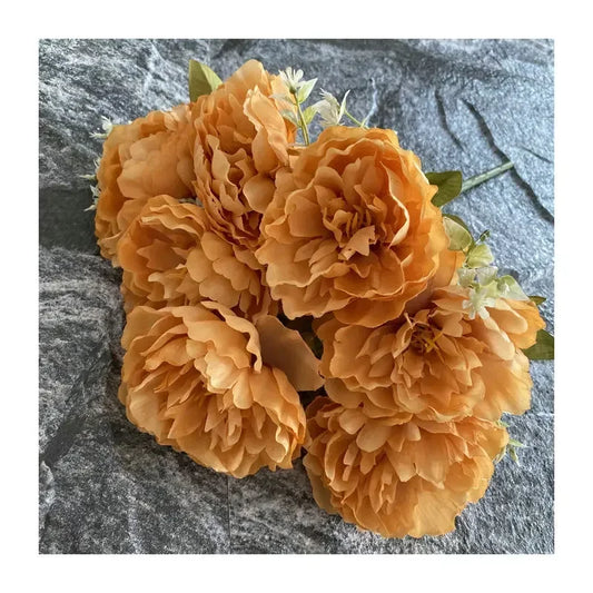 Simulation Seven Peony Silk Flowers Bouquet Home Living Room Table Decoration Wedding Decoration Artificial Flowers Fake Flower
