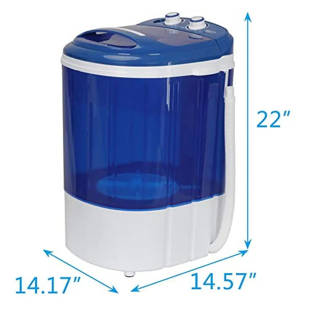 Portable Mini Washer Spinner Combo 5.7 lbs Compact Washing Machine Spin Cycle Basket Drain Hose RV Travel Laundry Solution High