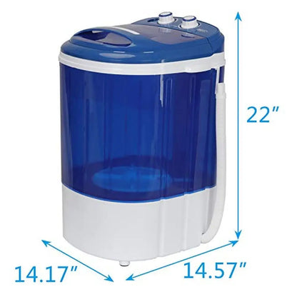 Portable Mini Washer Spinner Combo 5.7 lbs Compact Washing Machine Spin Cycle Basket Drain Hose RV Travel Laundry Solution High