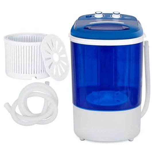 Portable Mini Washer Spinner Combo 5.7 lbs Compact Washing Machine Spin Cycle Basket Drain Hose RV Travel Laundry Solution High