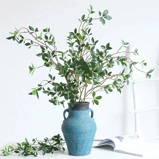 Artificial Plants Green Long Tree Branch Fake Flowers Living Room Home Decor Home Wedding Table Wall Decoration Photo Props