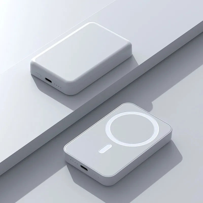 "10000mAh Magnetic Wireless Power Bank for MagSafe iPhones – Portable, Fast Type-C Charging, Simple & Large-Capacity Design"