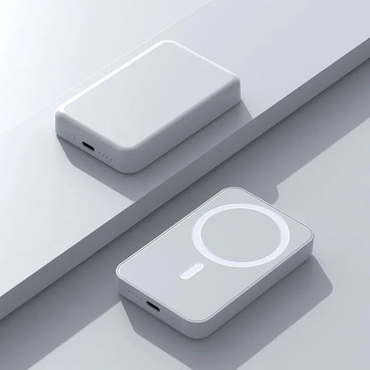 "10000mAh Magnetic Wireless Power Bank for MagSafe iPhones – Portable, Fast Type-C Charging, Simple & Large-Capacity Design"