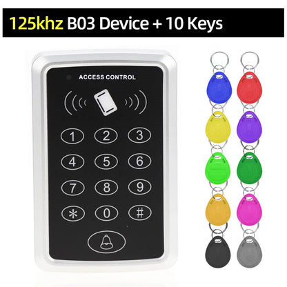 5YOA 125KHz RFID Access Control Keypad EM Card Reader Door Access Control System Door Lock Opener Keyboard System