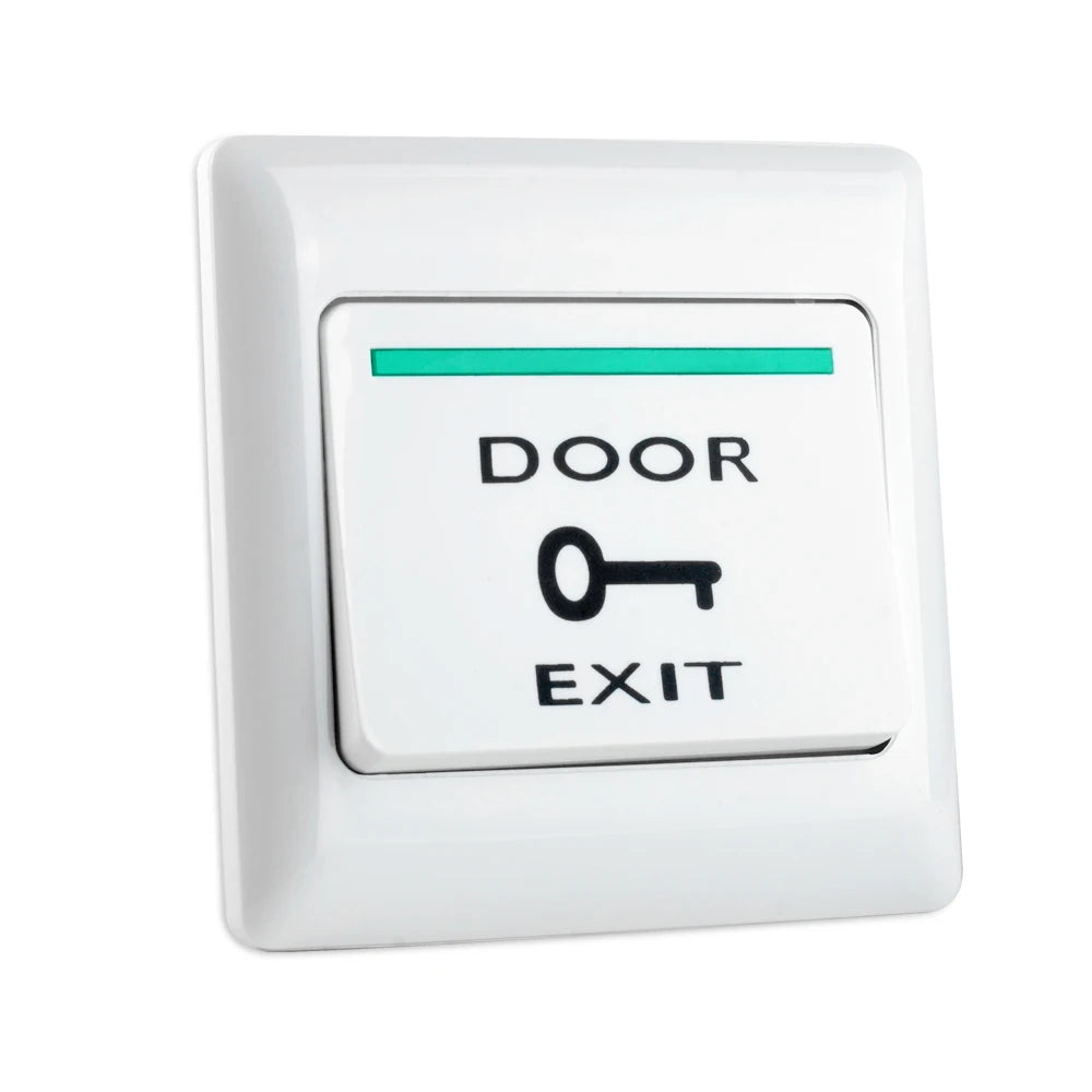 Waterproof Door Exit Button Release Switch NO/NC/COM Output Emergency Push Button Fireproof Plastic for Access Control System