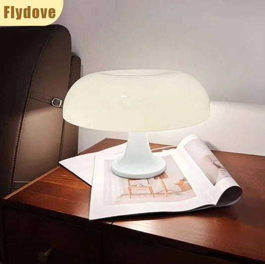 Danish Mushroom Table Lamp Simple Modern Bedroom LED Bedside Reading Light Color Temperature Adjustable Decorative Light