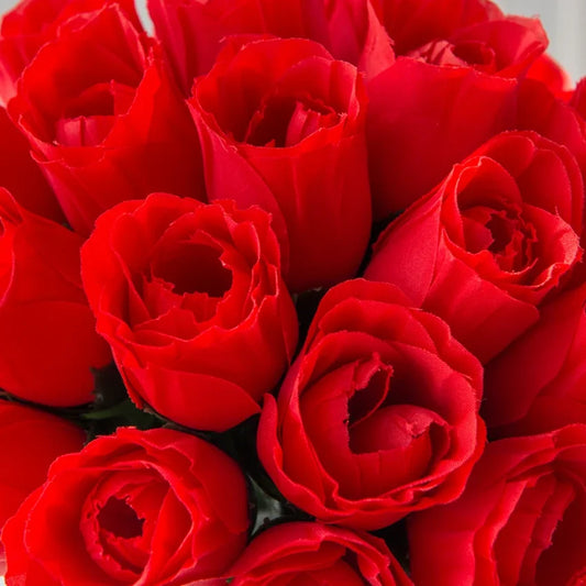 10Pcs Red Roses Bouquet Vase for Home Decor Garden Wedding Decorative Wreaths Diy Handwork Flower Arrangement Artificial Flowers