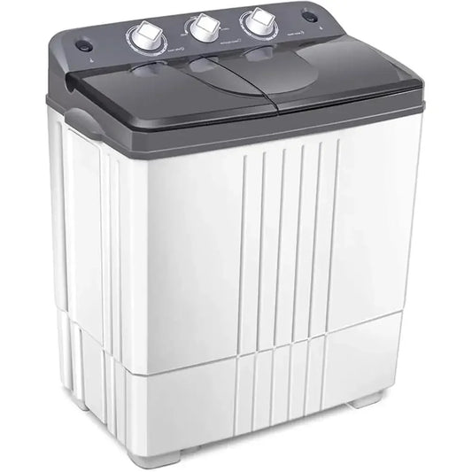 Portable Washing Machine Compact Semi-Automatic High Capacity Dual Function Spin Dryer User-Friendly Timer Easy Assembly Ideal