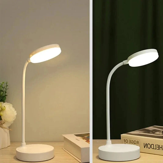 Desk Lamp USB Plug Rechargeable Table Lamp Bed Reading Book Night Light LED 3 Modes Dimming Eye Protection Light Bedside Lamp